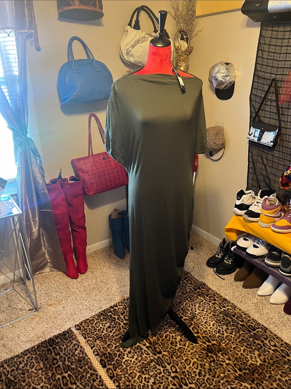Fashion Nova Olive Green Maxi Dress